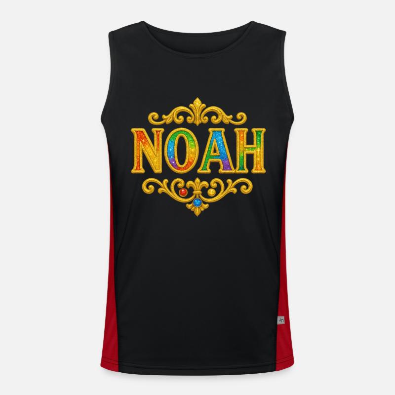 NOAH Glitter Gold Sequins Men's Functional Contrast Tank Top 