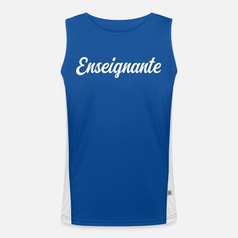 Bester Lehrer der Welt Schulbildung Funktionelles Kontrast-Tank Top für Männer 