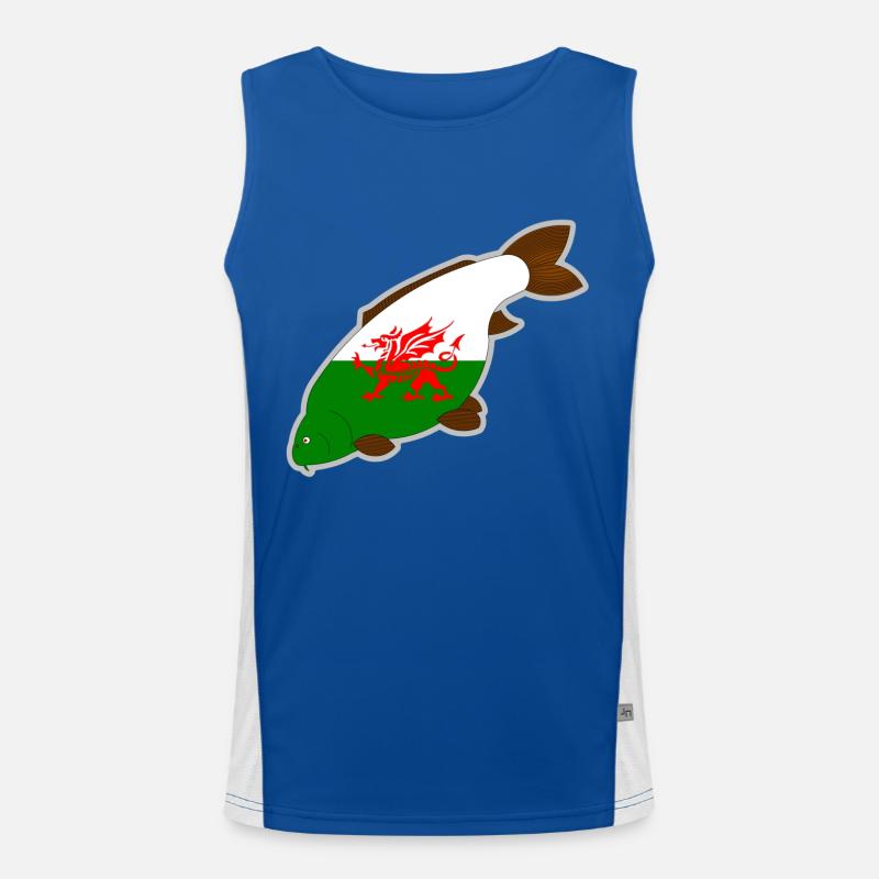 wales carp Men's Functional Contrast Tank Top 