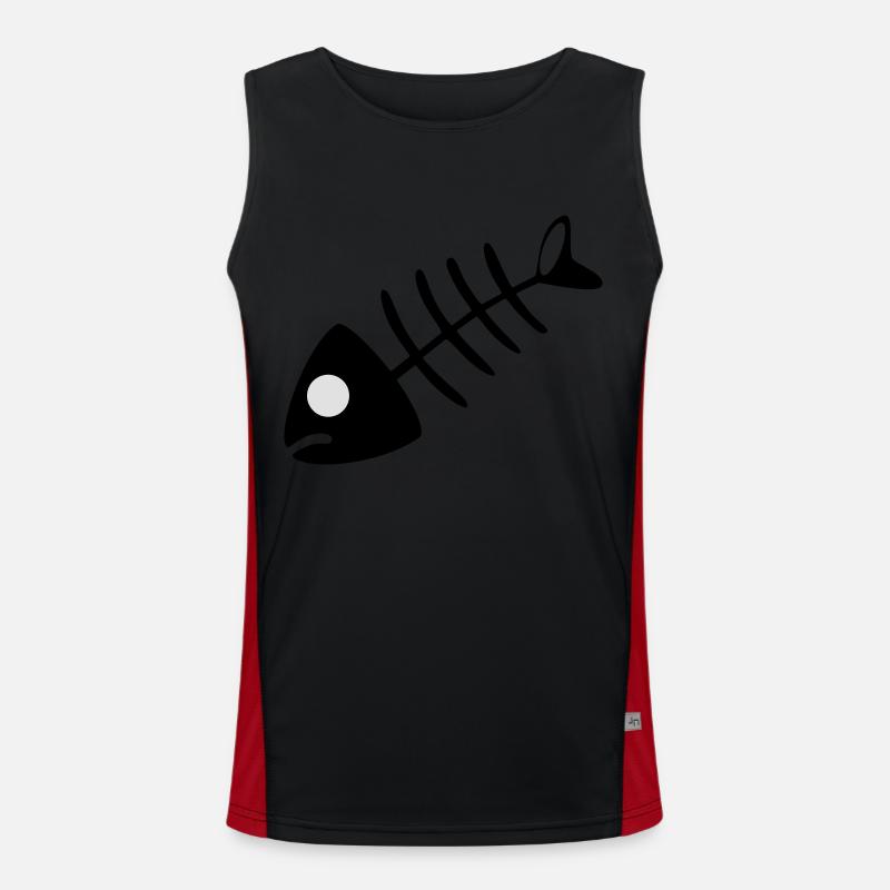 Fischgräte Funktionelles Kontrast-Tank Top für Männer 