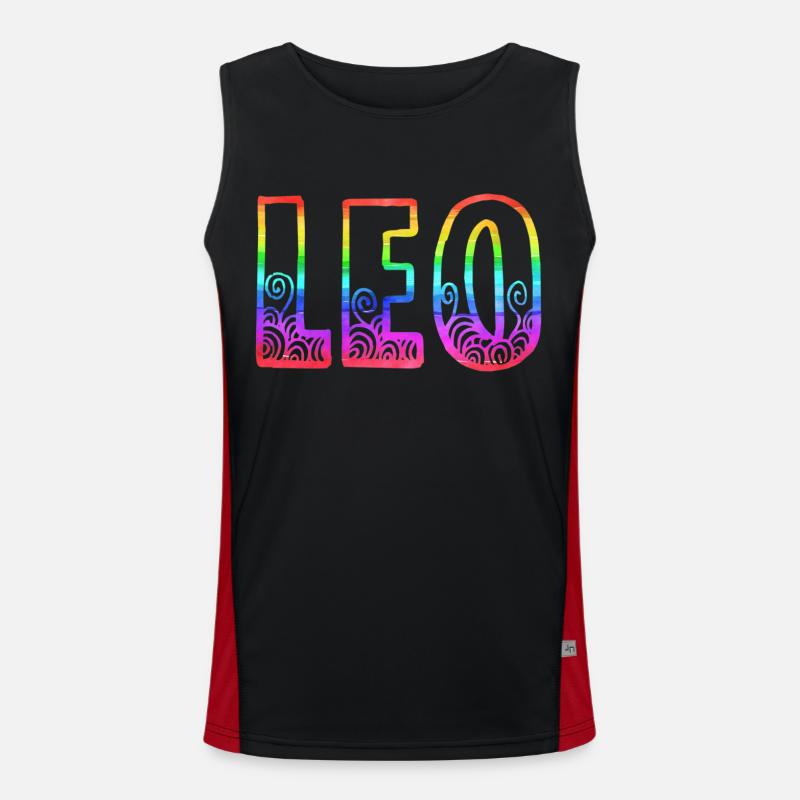 leo rs regenbogen Funktionelles Kontrast-Tank Top für Männer 