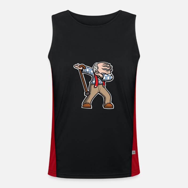 Cool Dabbing Grandpa Dab Dancing Débardeur respirant contrasté Homme 