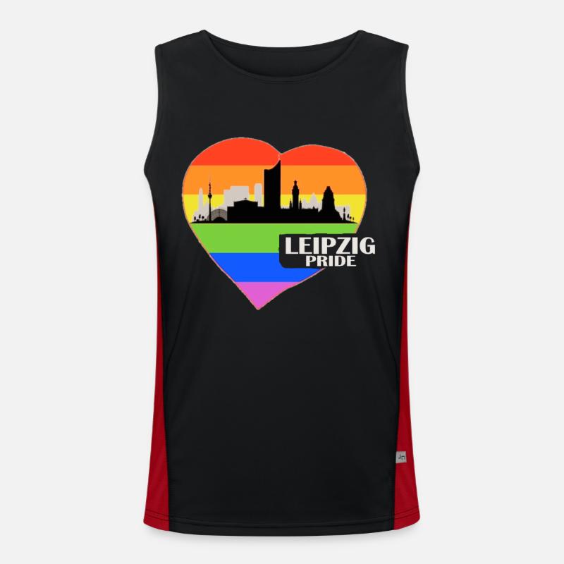 Leipzig Pride CSD Débardeur respirant contrasté Homme 