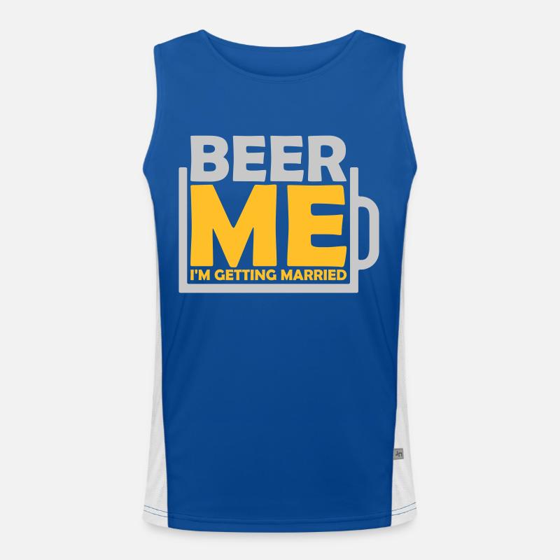 Beer Me Getting Married Men's Functional Contrast Tank Top 