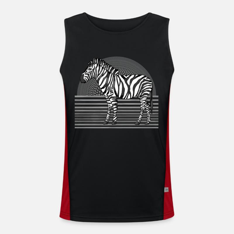 Zebra Funktionelles Kontrast-Tank Top für Männer 
