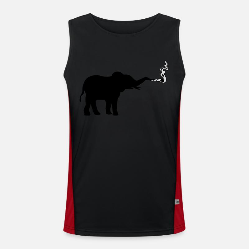 Fumer l’herbe à joint d’éléphant Débardeur respirant contrasté Homme 