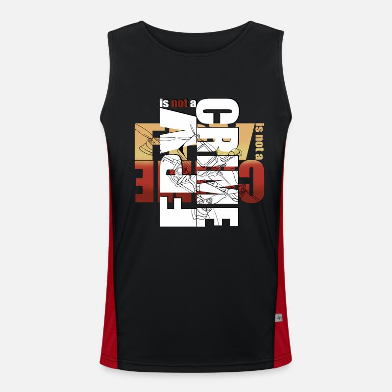 FPV is not a Crime Funktionelles Kontrast-Tank Top für Männer 