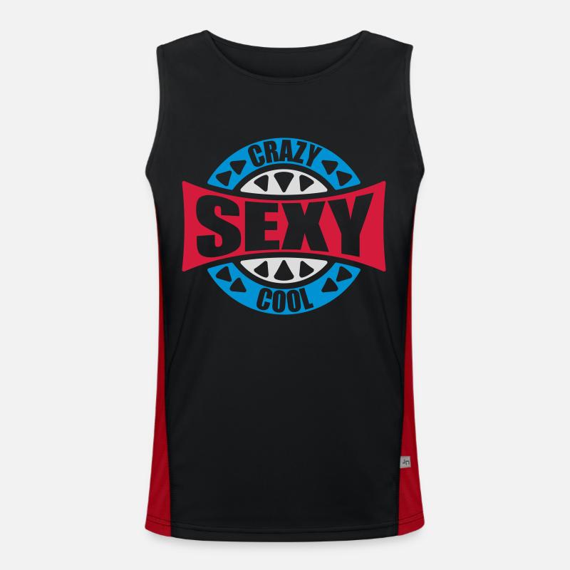 crazy sexy cool design Men's Functional Contrast Tank Top 