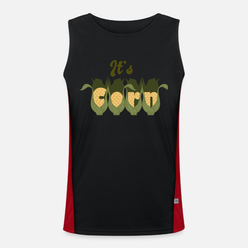 It's Corn Men's Functional Contrast Tank Top 