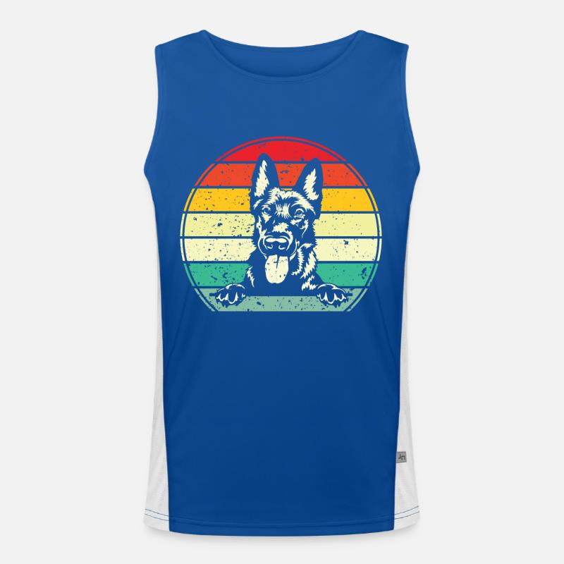 Holländischer Schäferhund Dutch Shepherd Funktionelles Kontrast-Tank Top für Männer 