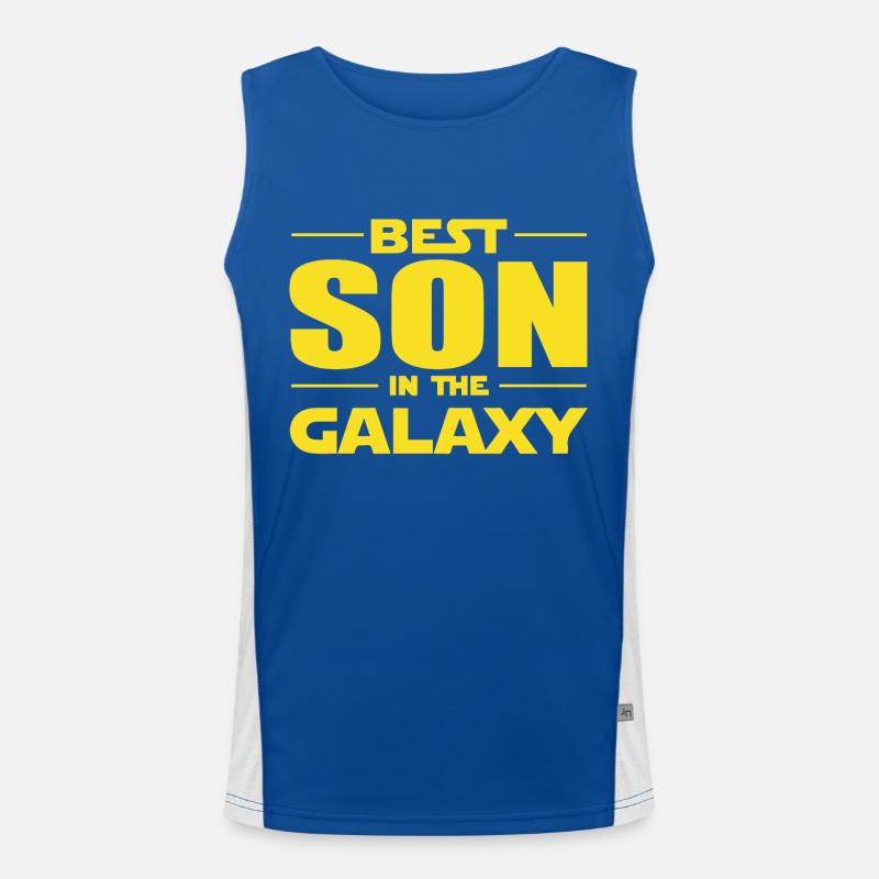 Bester Sohn in der Galaxis Funktionelles Kontrast-Tank Top für Männer 