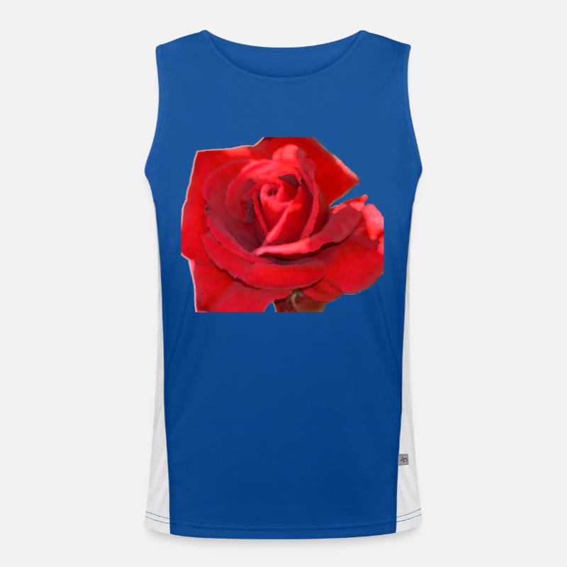 rote rose Funktionelles Kontrast-Tank Top für Männer 