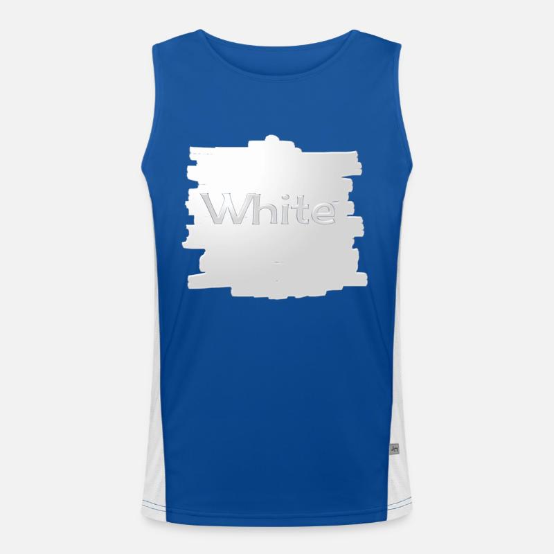 Weiss Funktionelles Kontrast-Tank Top für Männer 