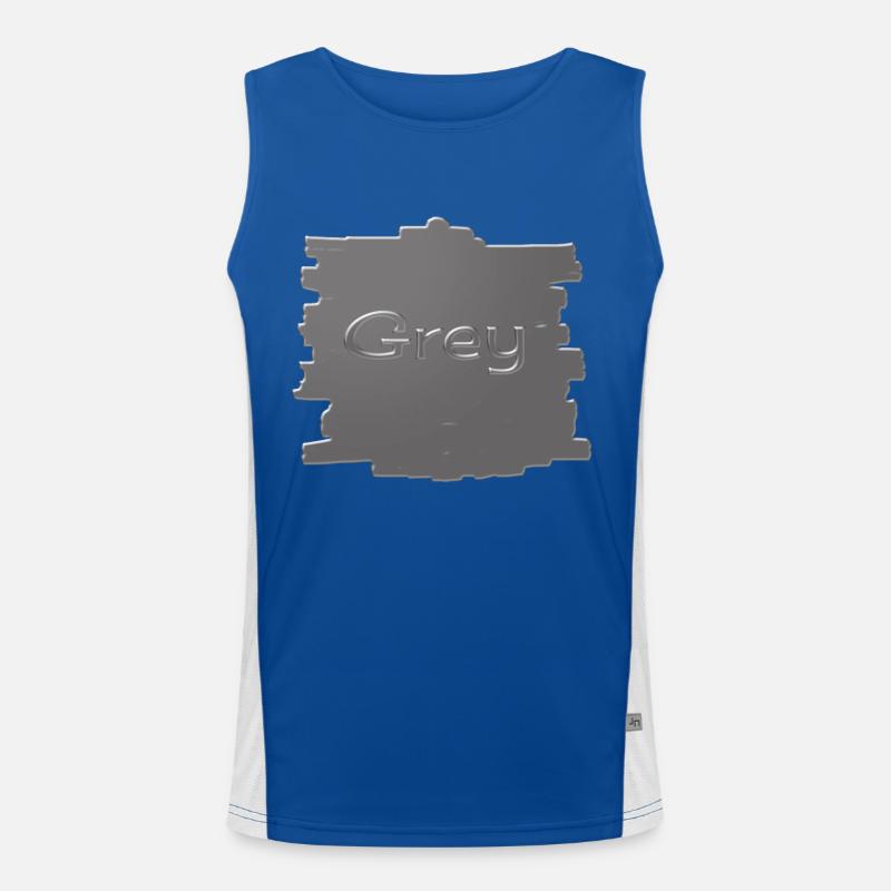 Grey Men's Functional Contrast Tank Top 