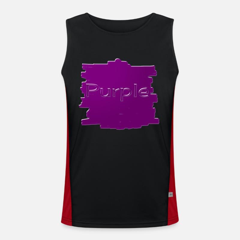 Pourpre Débardeur respirant contrasté Homme 