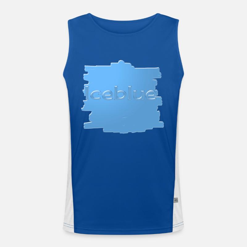 Bleu glace Débardeur respirant contrasté Homme 