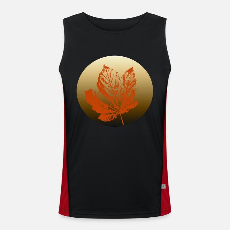 Herbstblatt gold Funktionelles Kontrast-Tank Top für Männer 