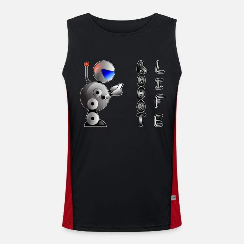 Robot Life Men's Functional Contrast Tank Top 