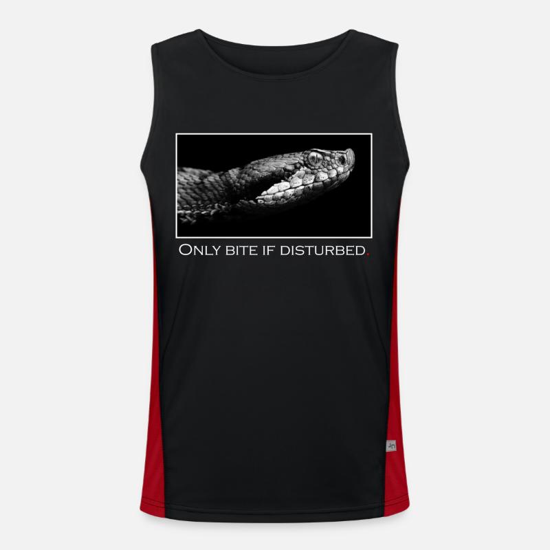 Only bite if - Men's Functional Contrast Tank Top  - black/red