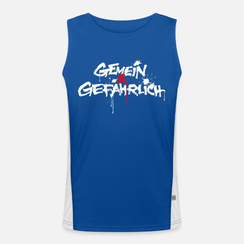 gemein und gefährlich oder gemeingefährlich Funktionelles Kontrast-Tank Top für Männer 