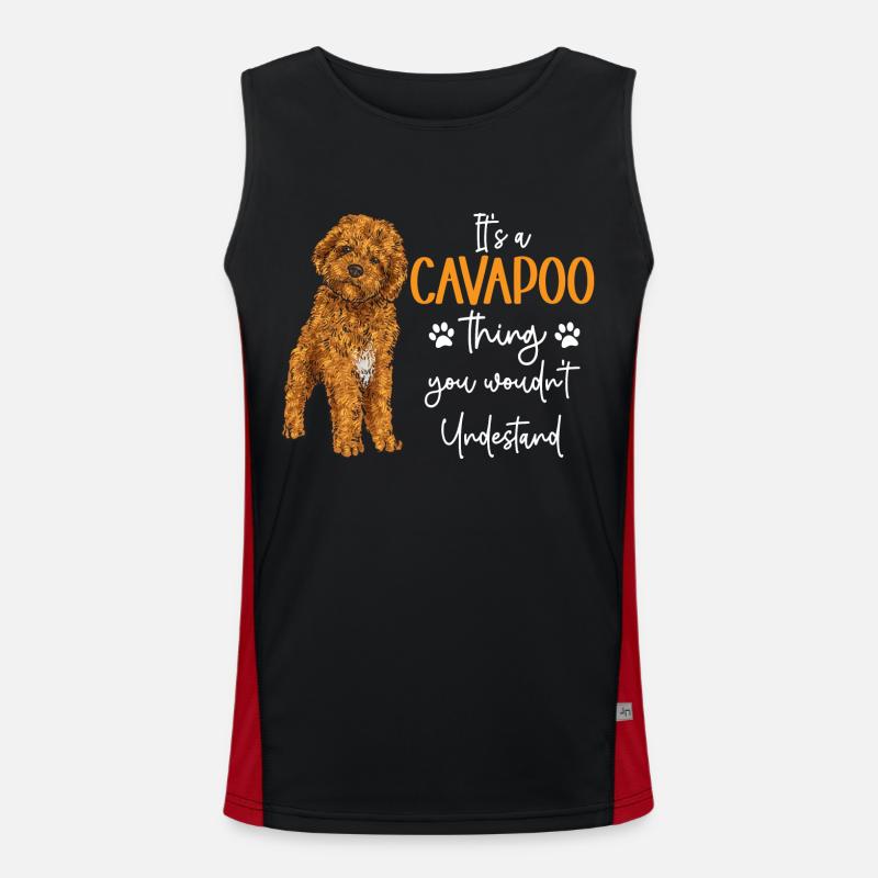 Cavapoo Cavoodle Capoodle Chien Débardeur respirant contrasté Homme 