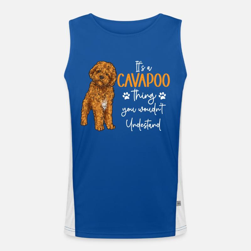 Cavapoo Cavoodle Capoodle Chien Débardeur respirant contrasté Homme 