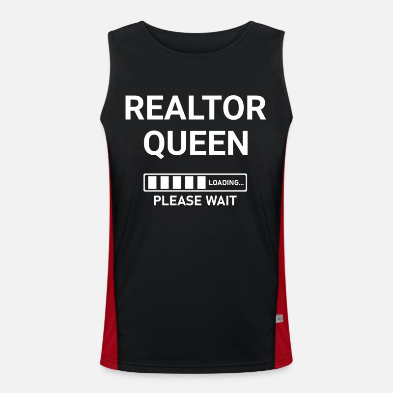 Realtor Queen Loading Please Wait Men's Functional Contrast Tank Top 