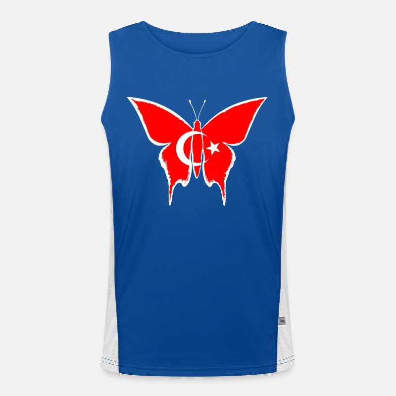 Drapeau de la dinde papillon Débardeur respirant contrasté Homme 