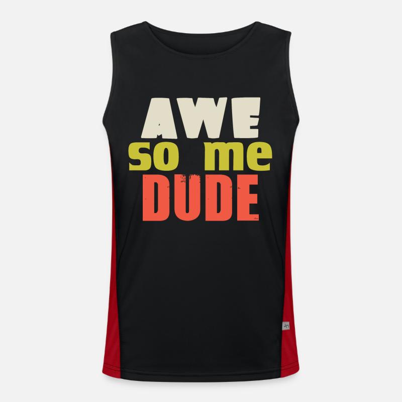 AWE SO ME DUDE Funktionelles Kontrast-Tank Top für Männer 