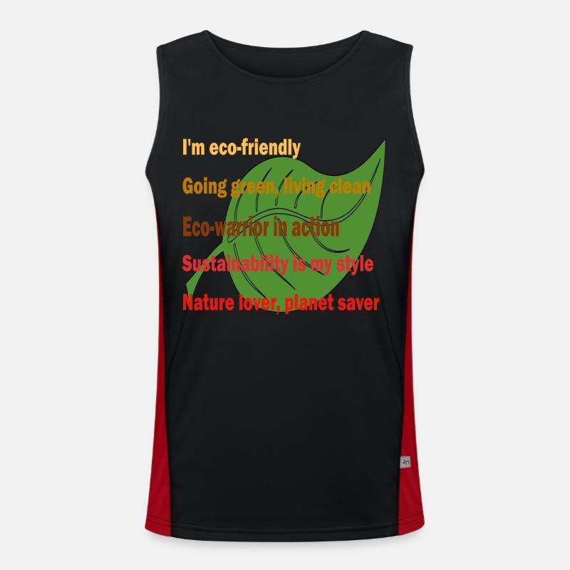 Eco warrior in action Men's Functional Contrast Tank Top 