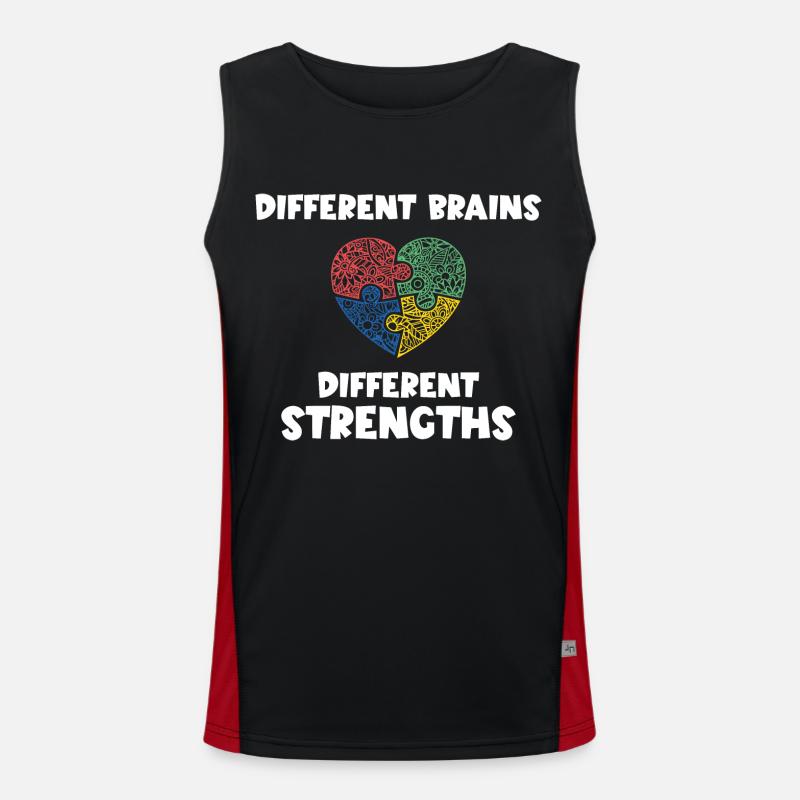 Autism Sayings Men's Functional Contrast Tank Top 