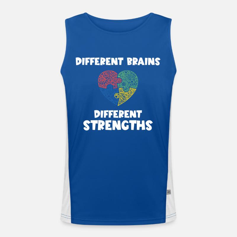 Autismus-Sprüche Funktionelles Kontrast-Tank Top für Männer 