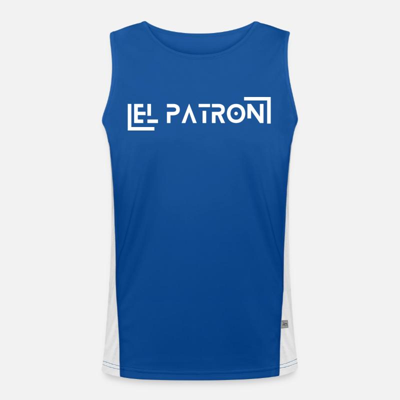 El Patron Lettering – Stylish Saying Men's Functional Contrast Tank Top 