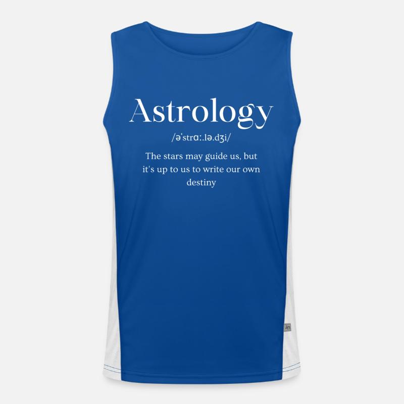 Astrologie Sterne Definition Spruch Englisch Funktionelles Kontrast-Tank Top für Männer 