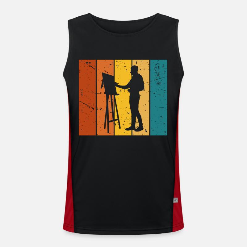 Vintage-Geschenkmaler Funktionelles Kontrast-Tank Top für Männer 
