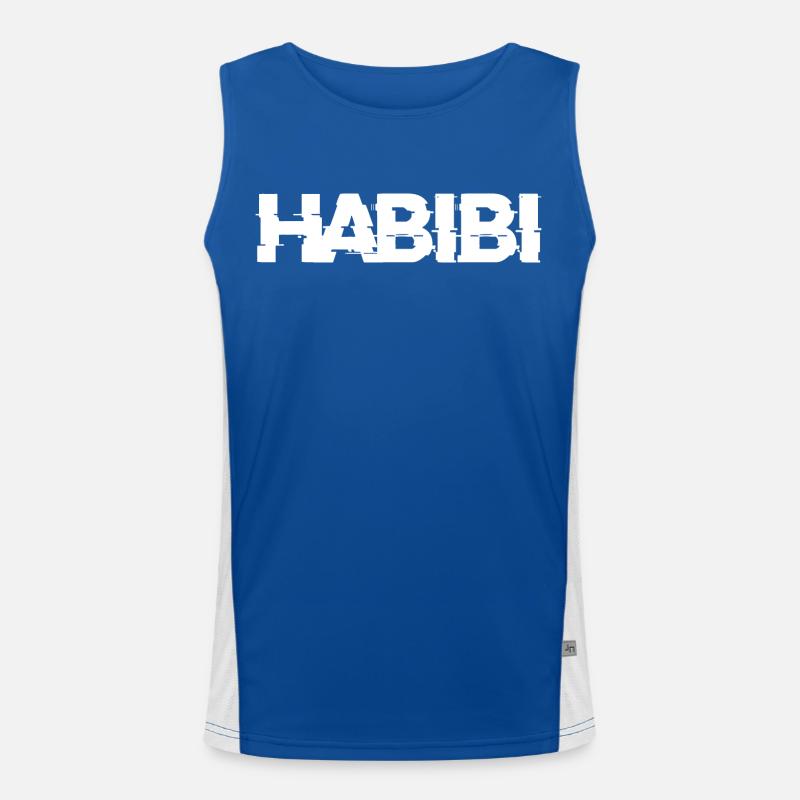 Lettrage Habibi Débardeur respirant contrasté Homme 