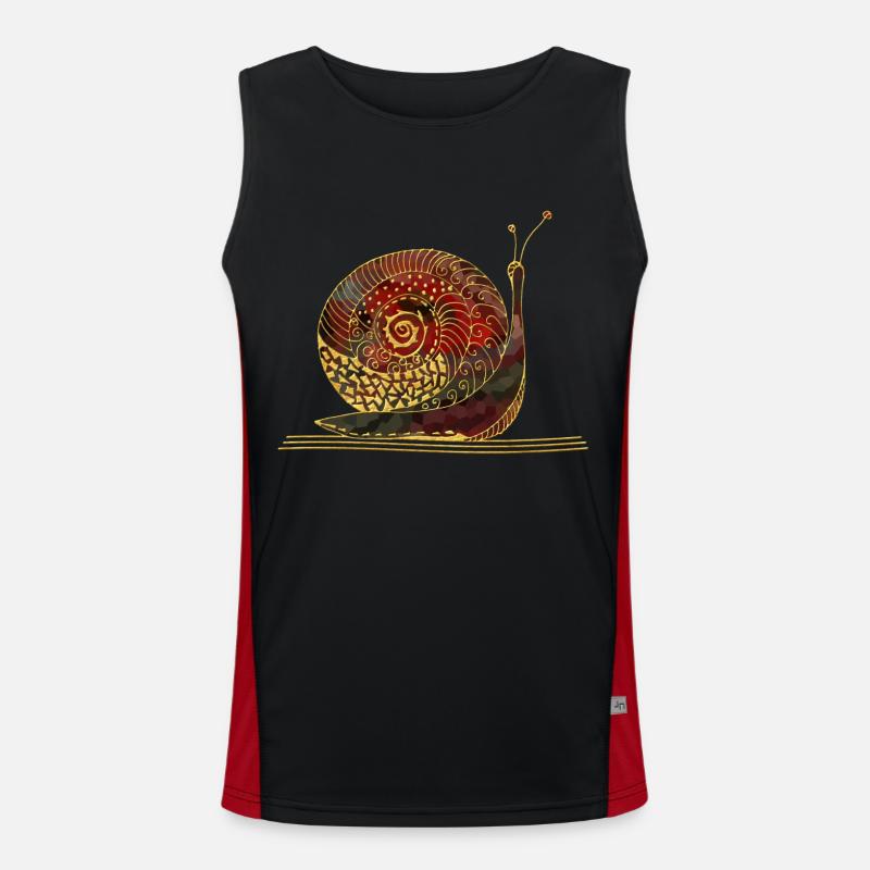 Schnecke Funktionelles Kontrast-Tank Top für Männer 