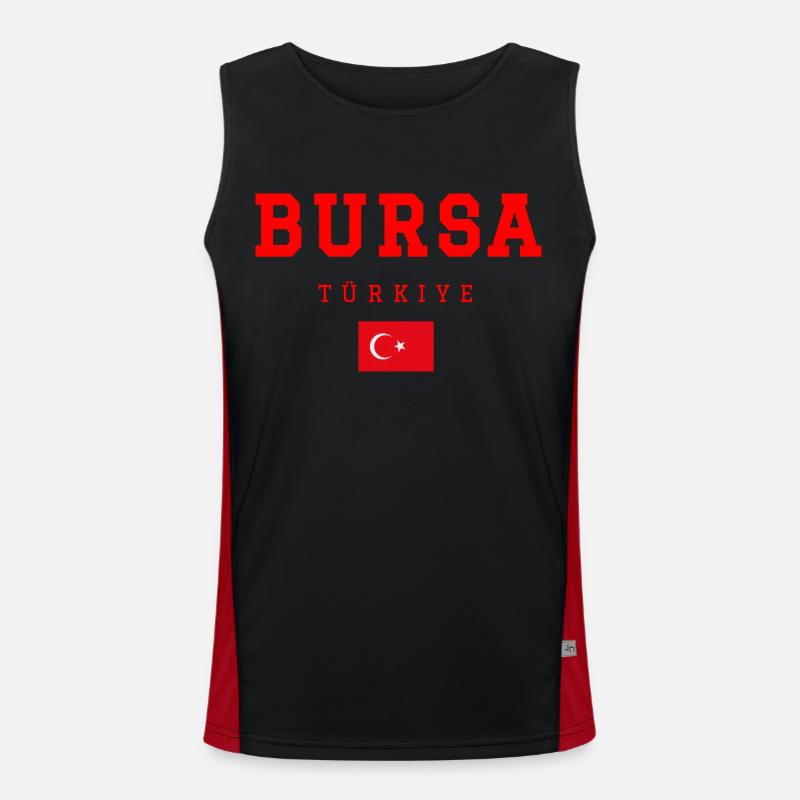 Bursa, Turkey Men's Functional Contrast Tank Top 