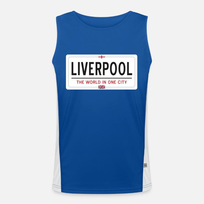 Nom de la ville de Liverpool Débardeur respirant contrasté Homme 