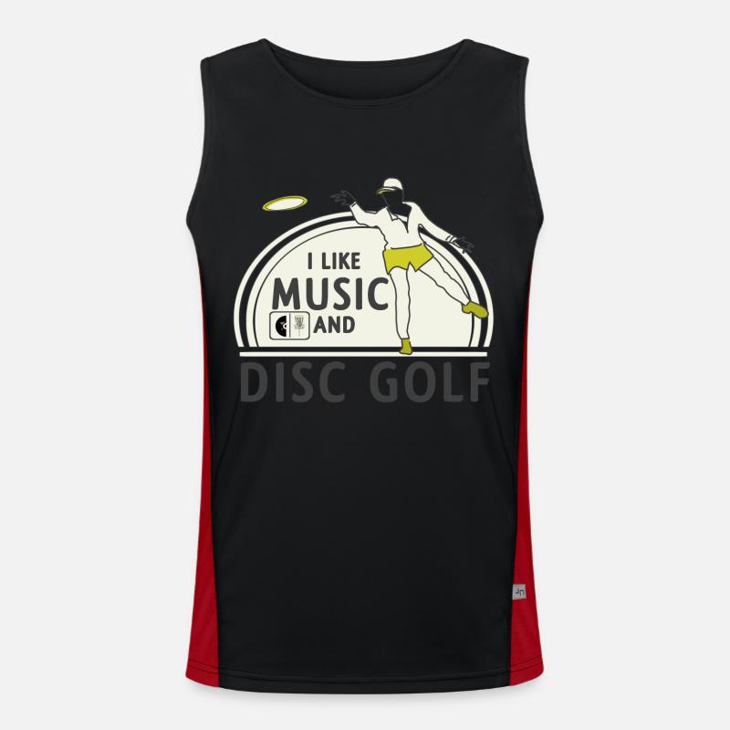 Musik - Disc Golf Funktionelles Kontrast-Tank Top für Männer 