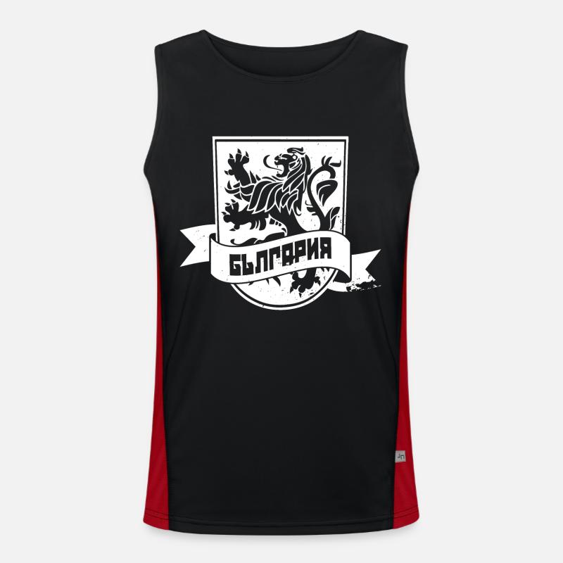 Bulgarie Drapeau Balkans Sofia Bulgarie Vacances Débardeur respirant contrasté Homme 