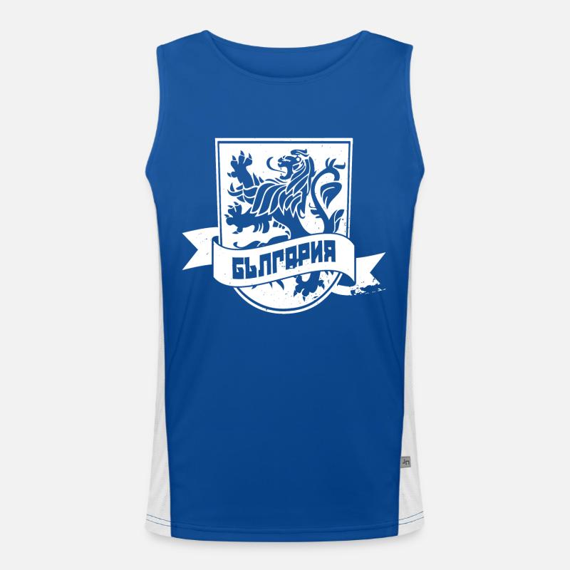 Bulgarie Drapeau Balkans Sofia Bulgarie Vacances Débardeur respirant contrasté Homme 