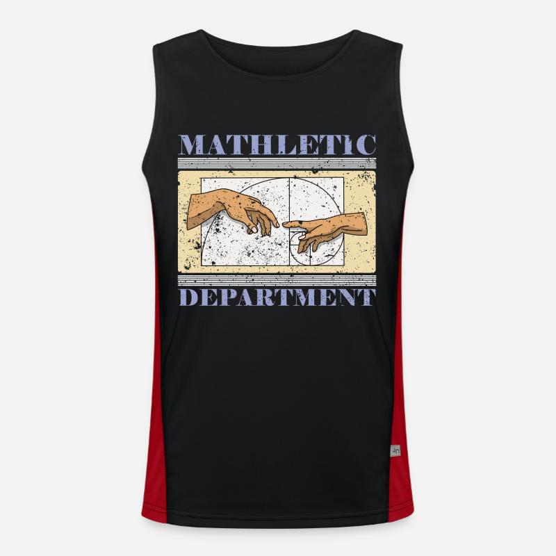 Fibonacci Art Geometry Spiral Student Men's Functional Contrast Tank Top 