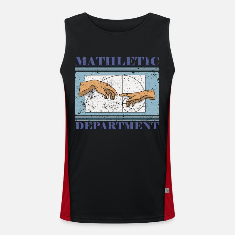 Fibonacci Art Geometry Spiral Student Men's Functional Contrast Tank Top 