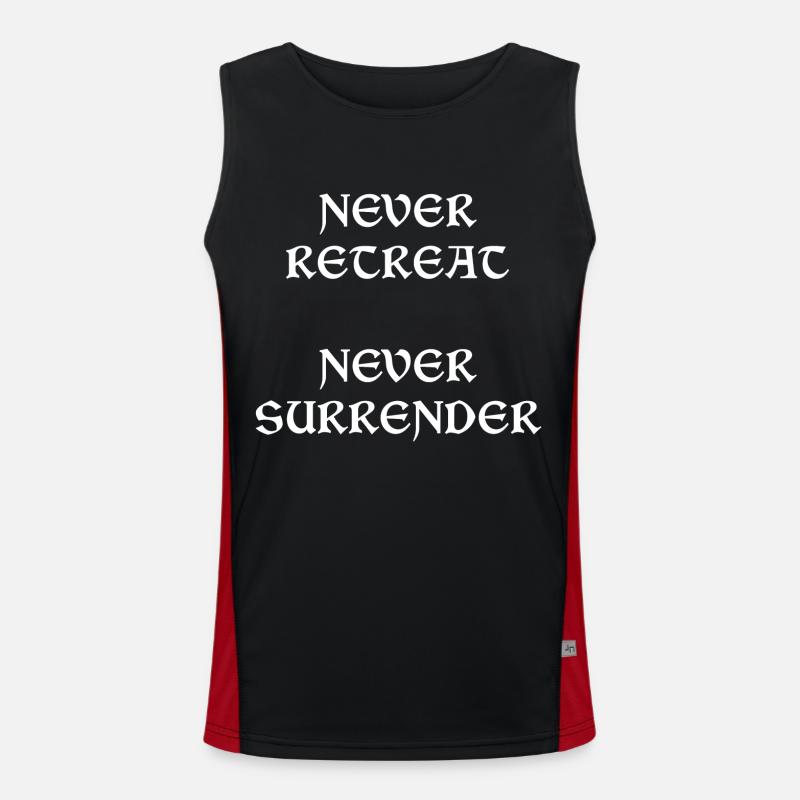 Never Retreat Never Surrender - Men's Functional Contrast Tank Top  - black/red