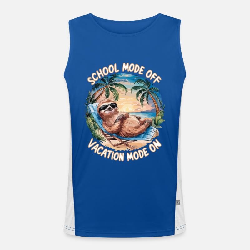 Letzter Schultag Ferienmodus ein Funktionelles Kontrast-Tank Top für Männer 
