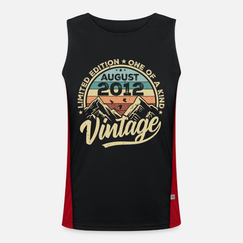 Geburtstag August 2012 Geburtstagsgeschenk August Funktionelles Kontrast-Tank Top für Männer 