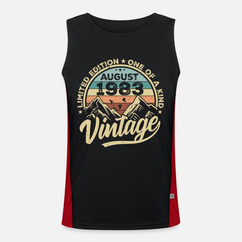 Birthday August 1983 Birthday Gift August Men's Functional Contrast Tank Top 