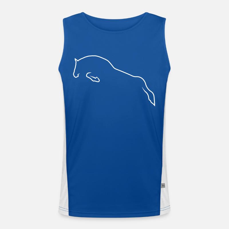 Springpferd Funktionelles Kontrast-Tank Top für Männer 