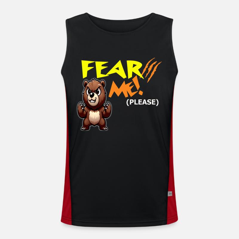 Fürchte mich, bitte Funktionelles Kontrast-Tank Top für Männer 